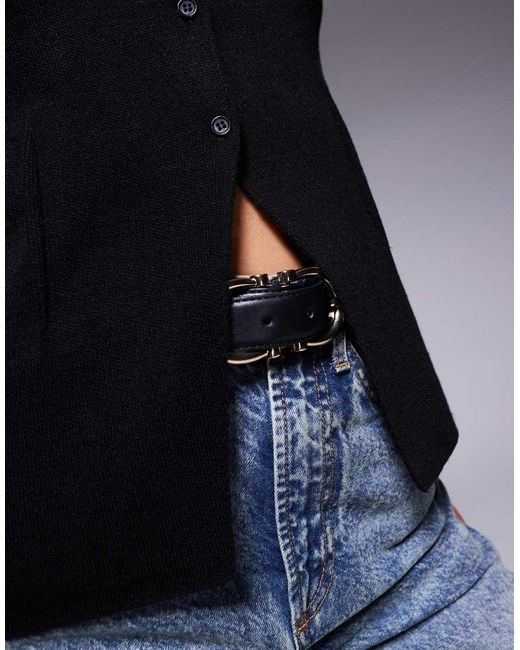 ASOS Gilet Met Compacte Structuur in het Blue