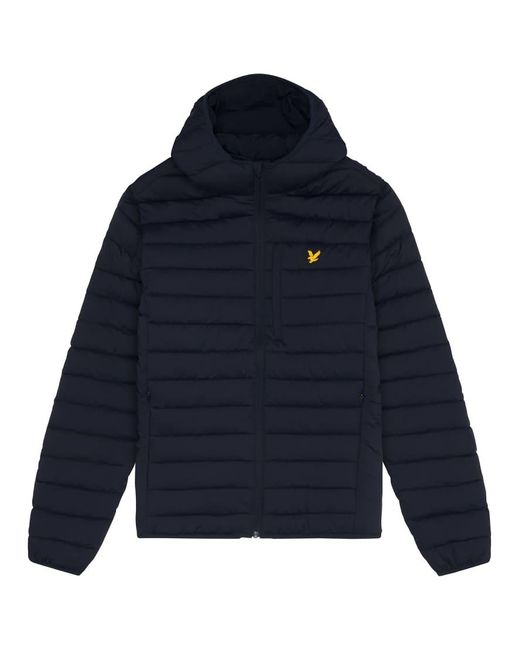 Lyle & Scott Blue Jackets Stretch Lightweight Quilted Jacket for men