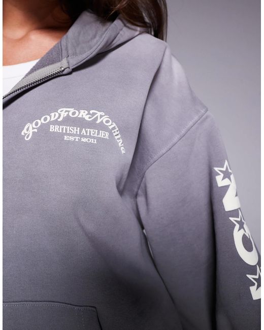 Good For Nothing Gray – cropped kapuzenpullover