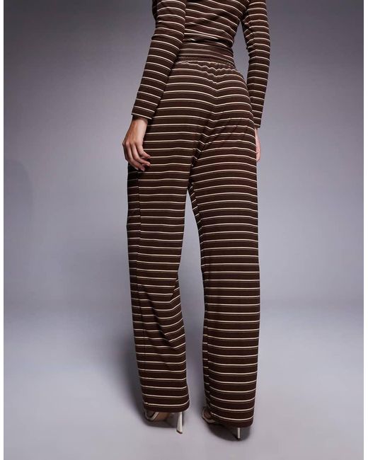 Wanderdoll Multicolor Frankie Premium Heavyweight Jersey Wide Leg Trousers Co-Ord