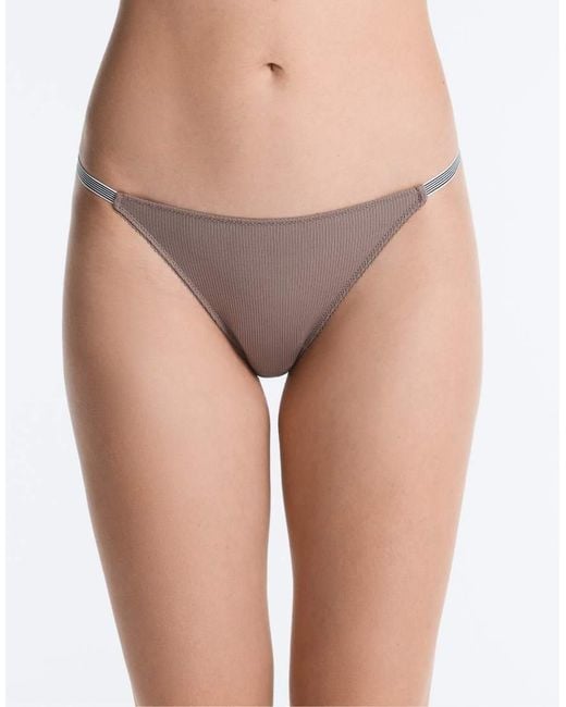 Oysho White 3 Rib Cotton Classic Briefs