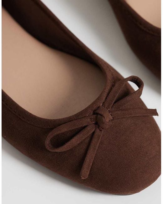New Look White Suedette Ballet Flat