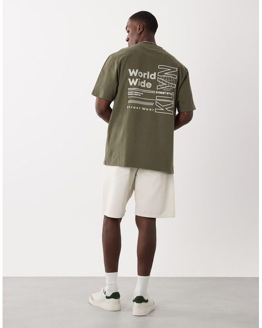 Threadbare Natural Back Print T-shirt for men