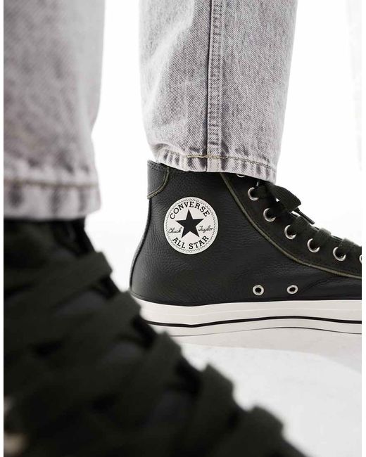 Converse Gray Chuck Taylor All Star Hi Wide Fit Trainers for men