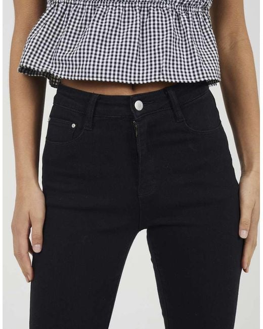 Brave Soul Blue High Waist Skinny Jeans With Stretch