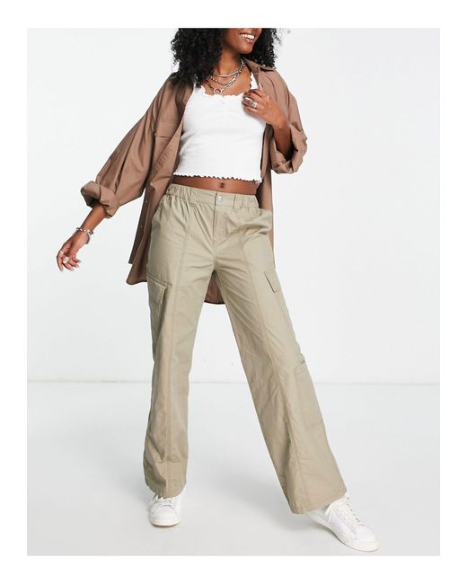 ASOS 00 s Low Rise Cargo Trousers in Green Lyst Canada