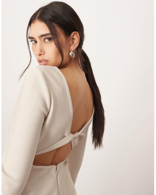 ARRANGE Natural – langärmliges maxikleid