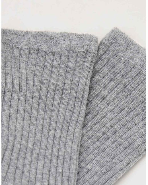 Calzedonia Gray Ribbed Short Socks