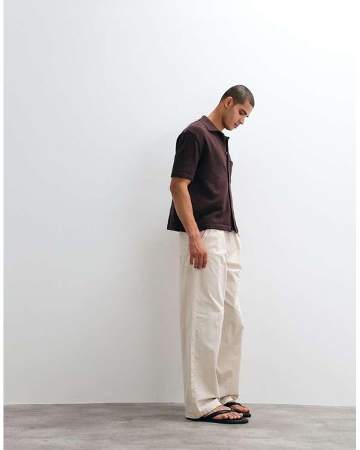 ARKET Black Textured Knitted Shirt for men