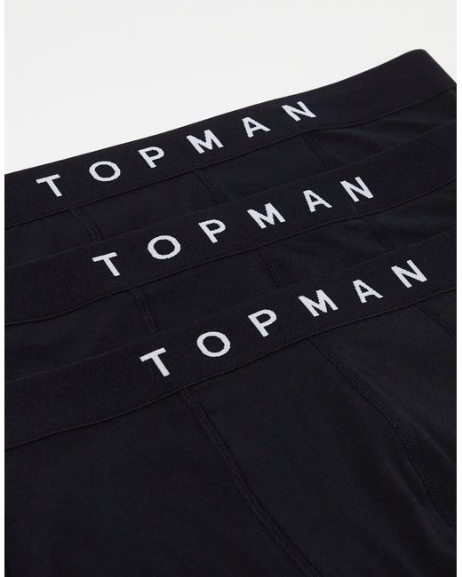 Topman Black 3 Pack Trunks for men