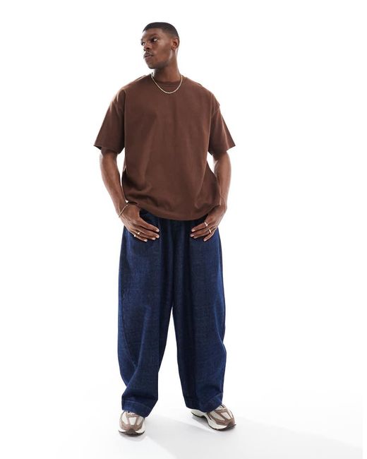 ASOS Brown Heavyweight Oversized T-shirt for men