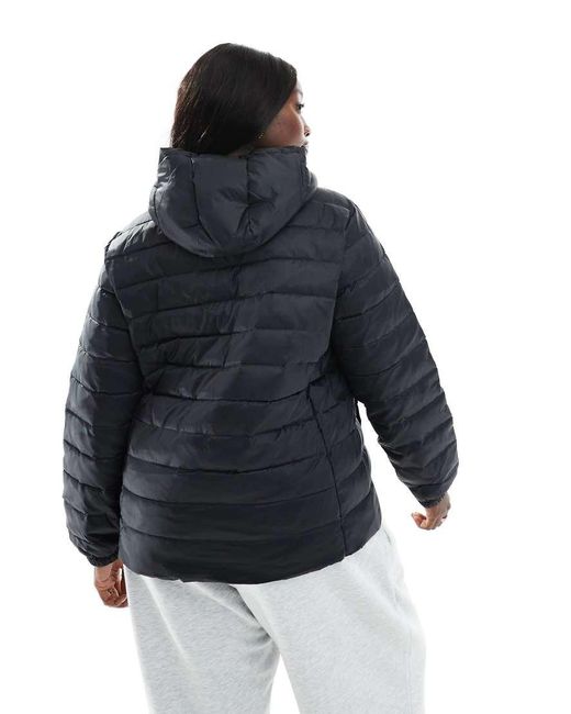 ONLY Black Hooded Puffer Jacket
