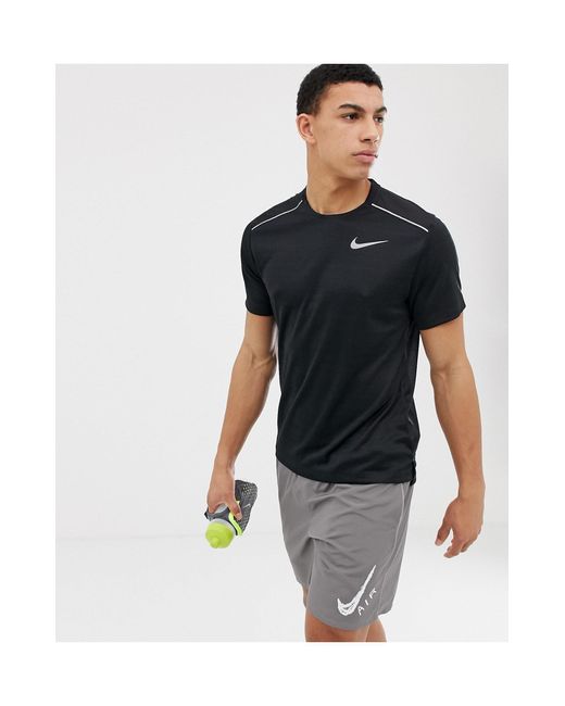 nike miler t shirt black