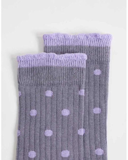 ASOS Purple Polka Dot Socks