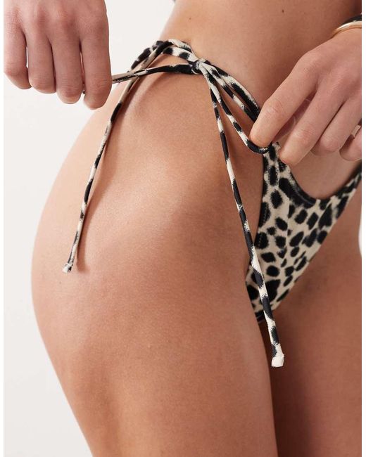 ARKET Brown Mix And Match Tie Up Bikini Bottom