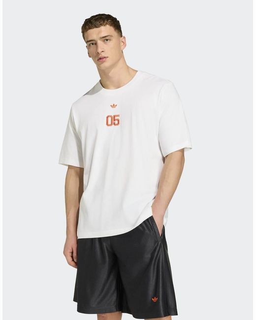 Adidas Originals White Jude Bellingham Oversized Tee for men