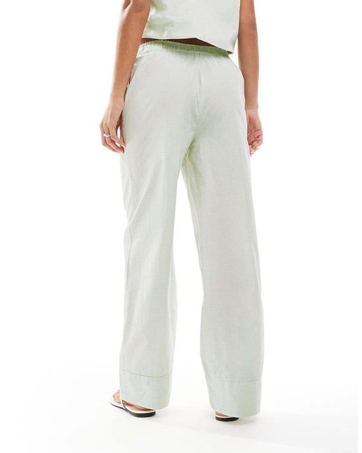 ONLY White Wide Leg Boxer Detail Trousers Co-ord