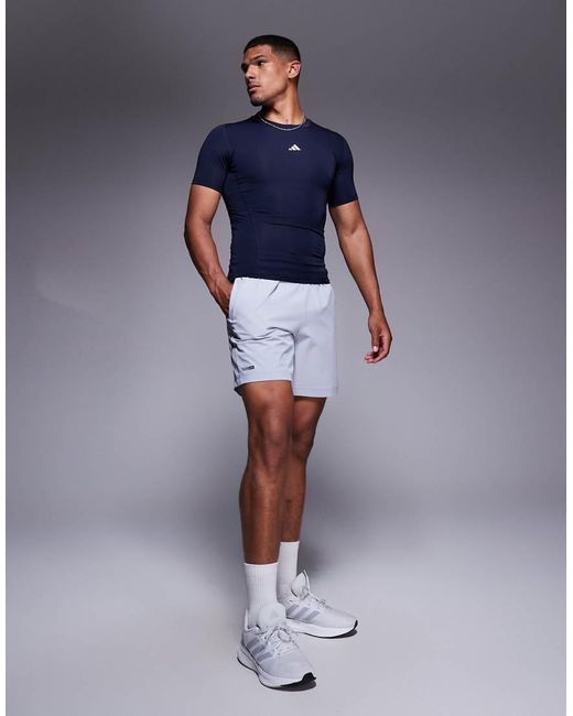 Adidas Originals Blue Adidas Training Tech Fit Base Layer T-shirt for men