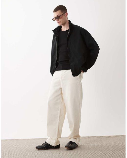 ASOS Blue Oversized Funnel Neck Jacket for men