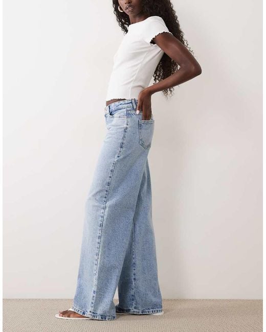 Pieces Blue Wide Leg Jeans