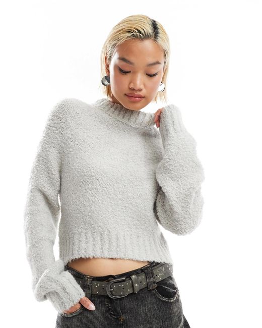 Cropped chunky jumper sale