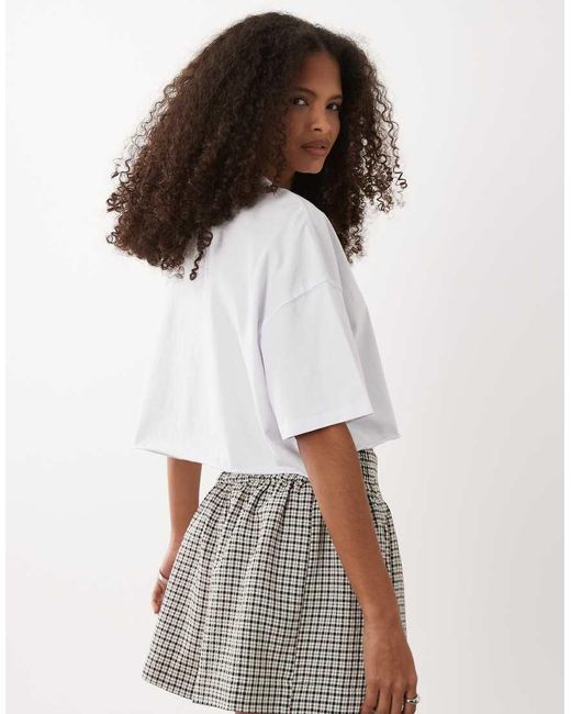 Cotton On Gray Crop Tee