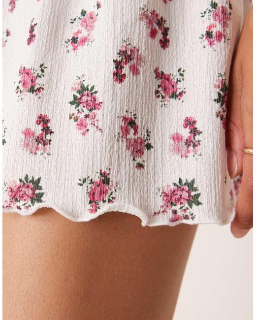 ASOS White Textured Flippy Short
