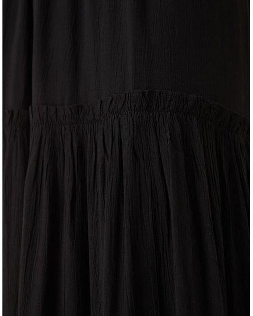 Vila Natural Tiered Boho Maxi Skirt