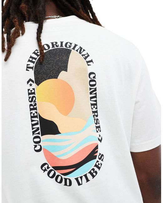 Camiseta sunset Converse de hombre de color White