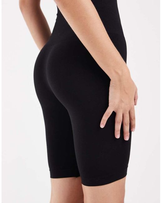 Pieces Black Longline Seamless Shapewear Shorts