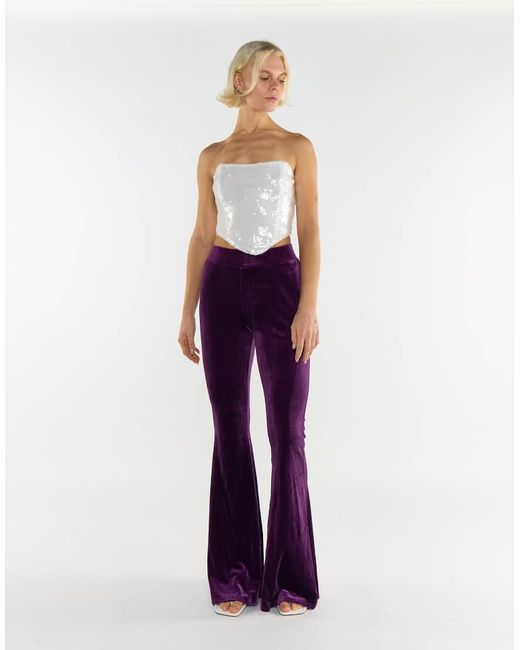 Collective The Label White Wide Leg Trousers