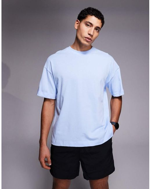 4505 White Heavyweight Cotton Boxy Oversized Cropped Training T-shirt With Quick Dry Finish for men