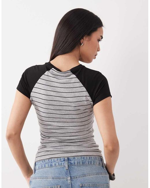 ASOS Multicolor Fitted Raglan Top