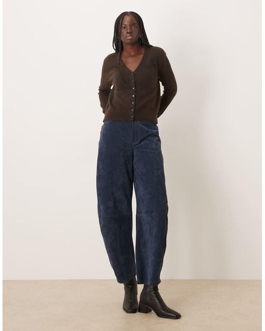 Mango Blue V Neck Cardigan