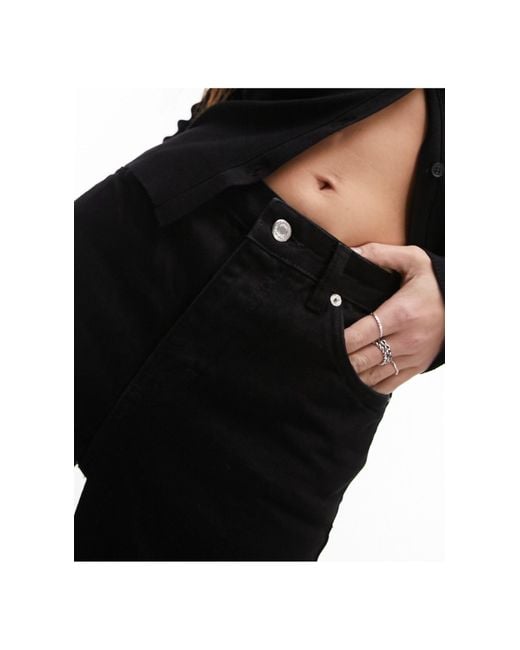 Topshop black hot sale mom jeans