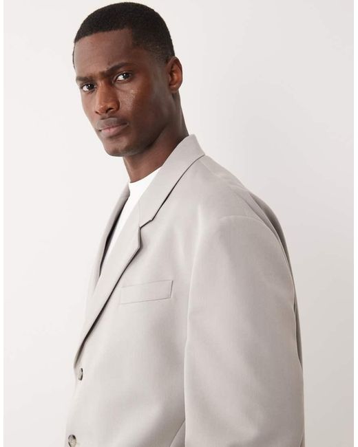 ASOS Gray Boxy Suit Jacket for men