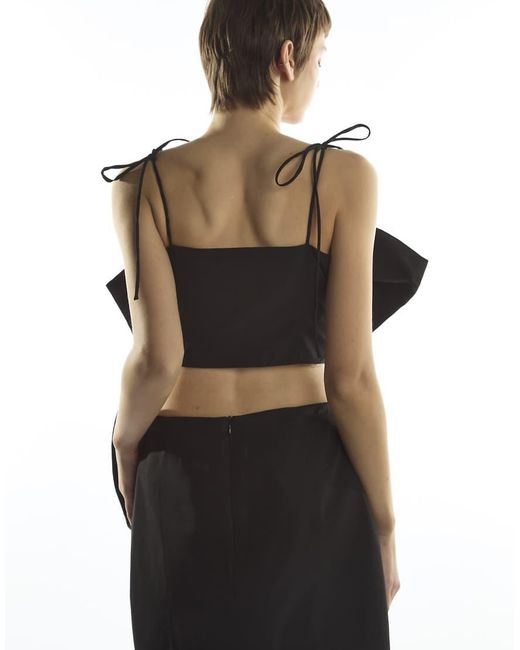 Collective The Label Black Bow Crop Top