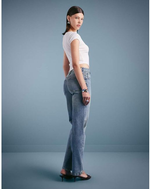 Miss Selfridge Blue Straight Leg Jean