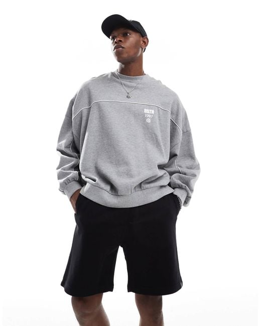 Bershka Gray Jersey Shorts for men