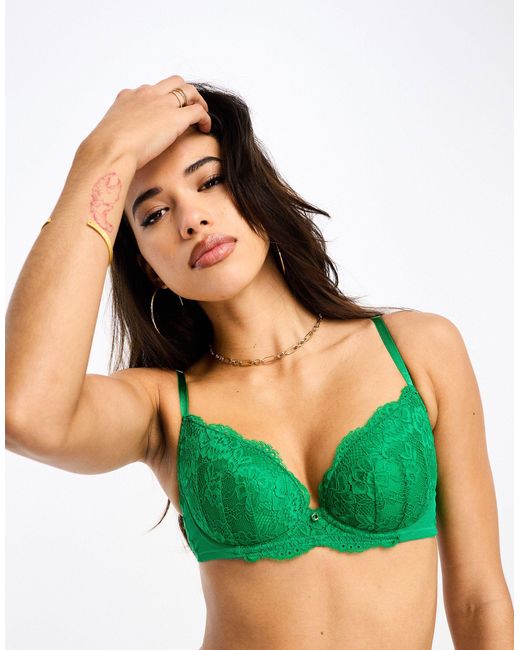 Ann Summers Green Sexy Lace Padded Plunge Bra