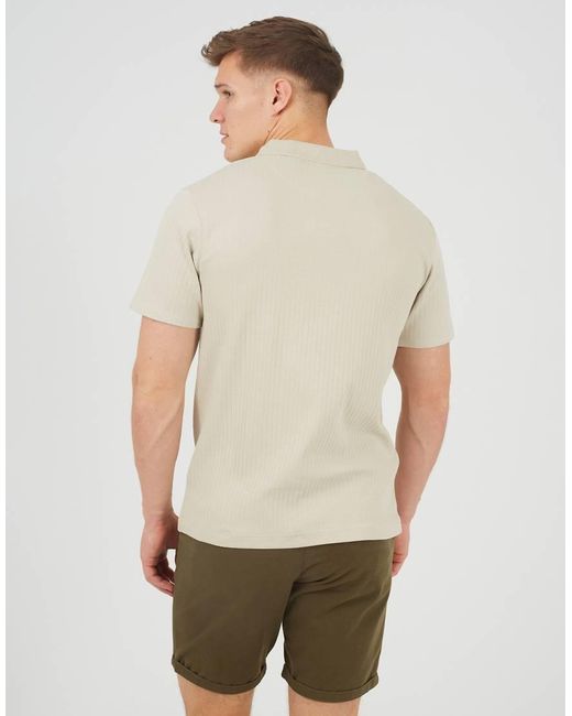 Brave Soul Natural Trophy Neck Polo Shirt for men