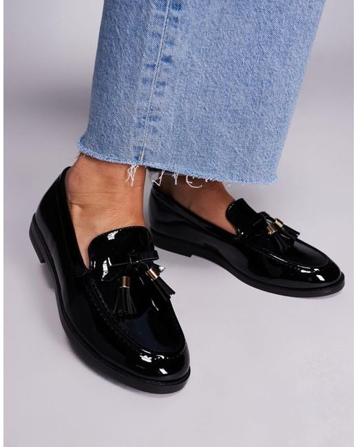 River Island Blue Tassel Loafers