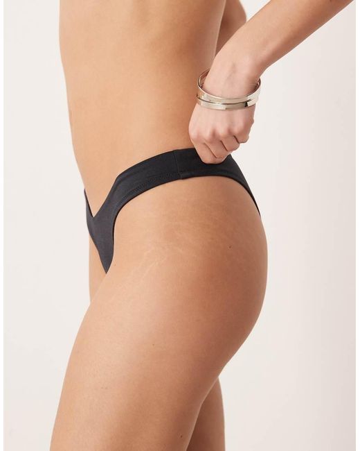Free Society Black High Rise Bikini Bottom