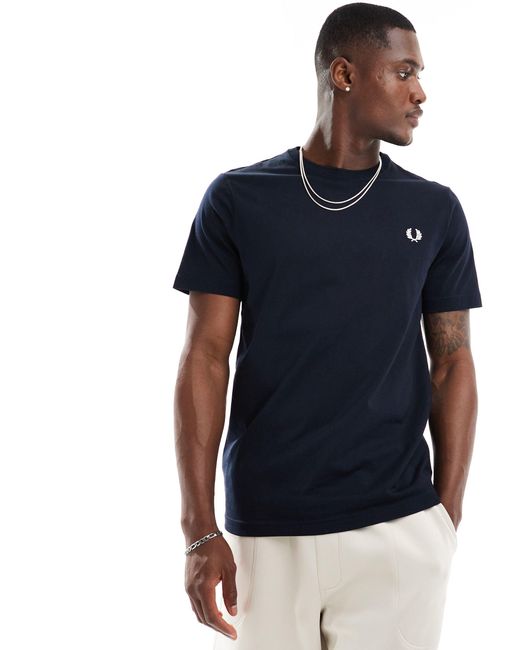 Fred Perry Blue Crew Neck T-shirt for men