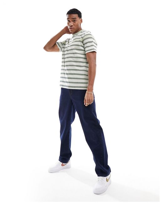Marshall Artist Gray Stripe Short Sleeve T-shirt for men