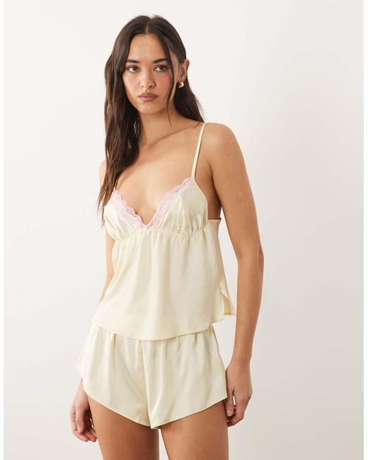 Boux Avenue Natural Kaya Satin Cami Set
