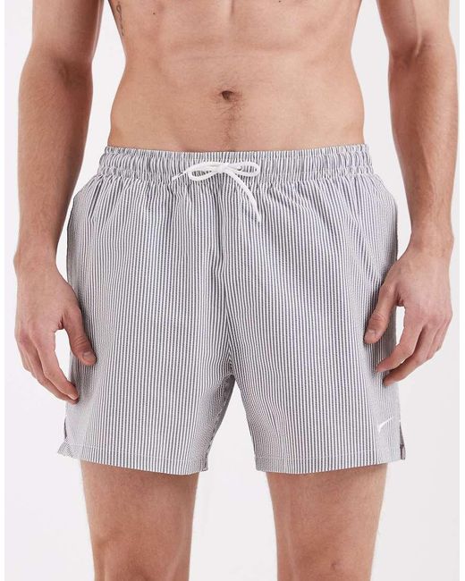 Nike Blue Nike 5 Inch Volley Seersucker Swim Shorts for men