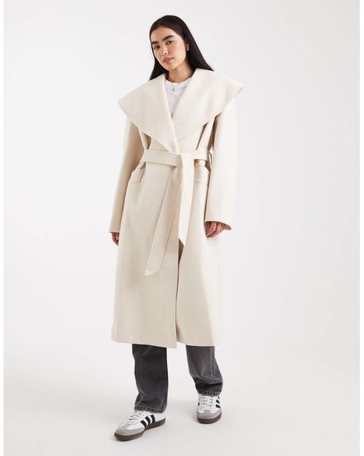 Miss Selfridge Natural Formal Wrap Coat