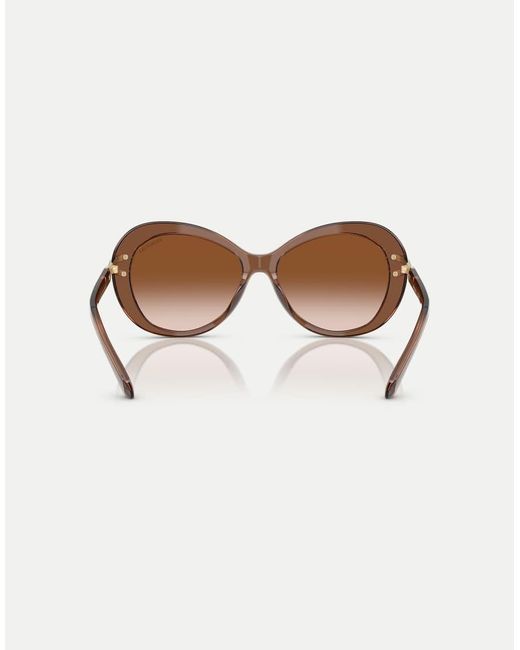 Swarovski Brown Butterfly Sunglasses With Lens