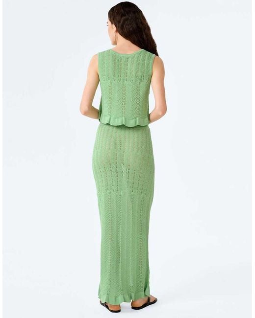 OMNES Green Jayde Crochet Tank Top